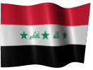 Large animated Iraqi flag clip art for a white background
